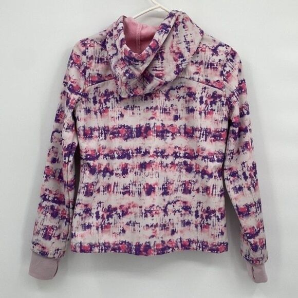 Snozu Girl's Printed Stretch Long Sleeve Full Zip Hooded Jacket Pink L 14/16 - Picture 4 of 8